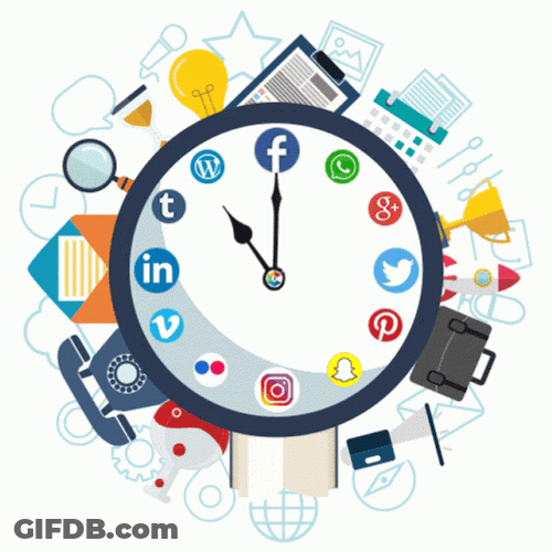 Social Media Clock GIF