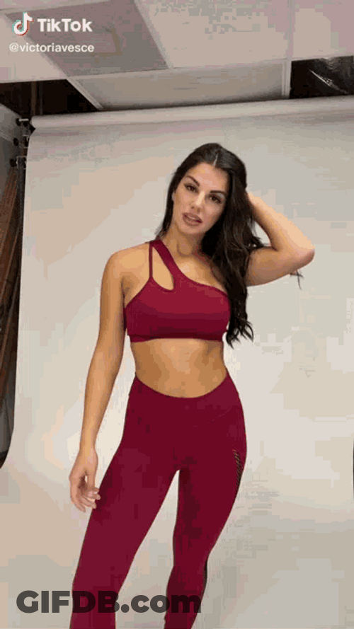 Social Media Influencer Victoria Vesce Yoga Pants GIF