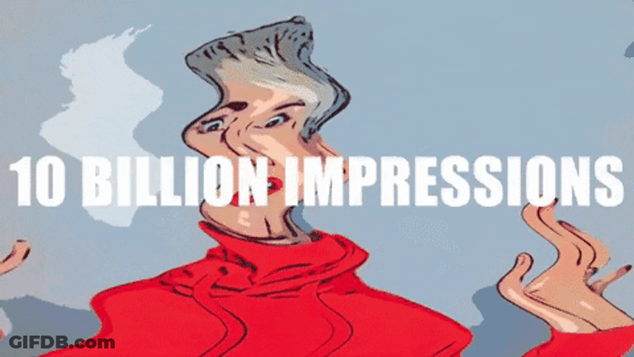Social Media Metrics Distorted Image GIF