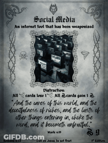 Social Media Weaponized Distraction All Cards Lose 1 All Cards Gain 1 GIF