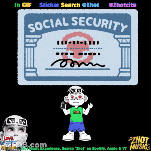 Social Security Card With Monkey GIF