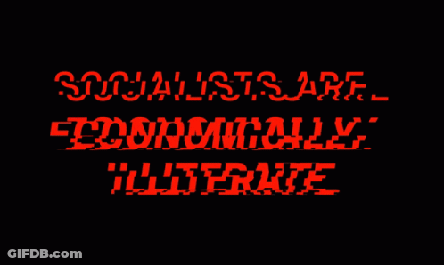 Socially Socialist Colorful Text On Black Background GIF