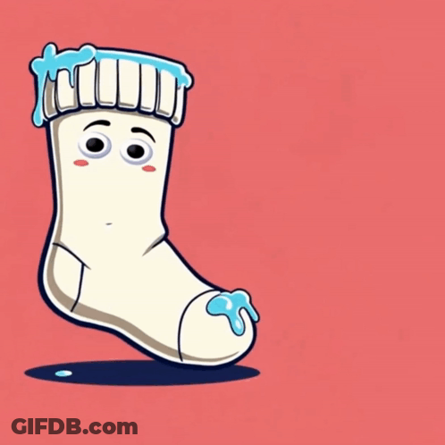 Sock Saying Keep Calm And Stay Smoist GIF