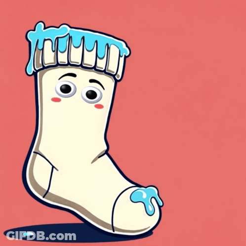 Sock Saying Stay Moist Pink GIF