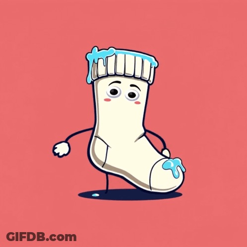 Sock Saying Wet Is Wealth GIF