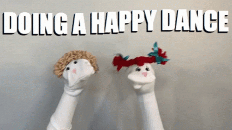 Socket Puppet Happy Dance GIF