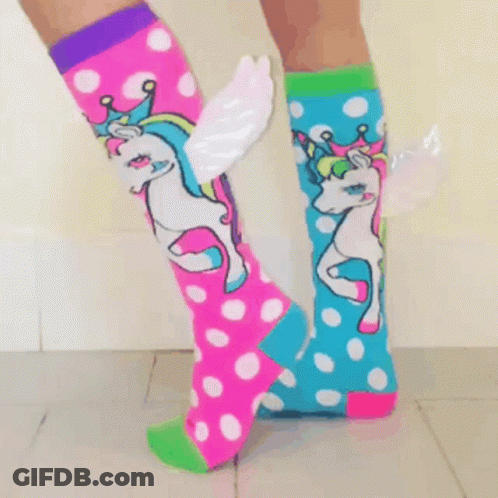 Socks With Unicorn GIF