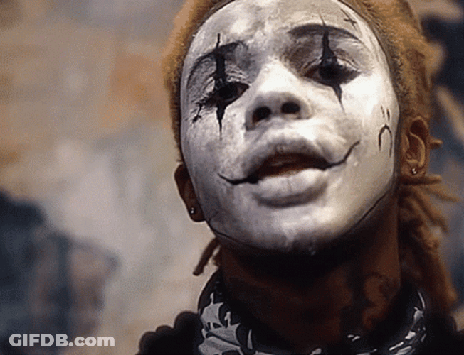 Sofaygo Clown Face Paint Music Video GIF