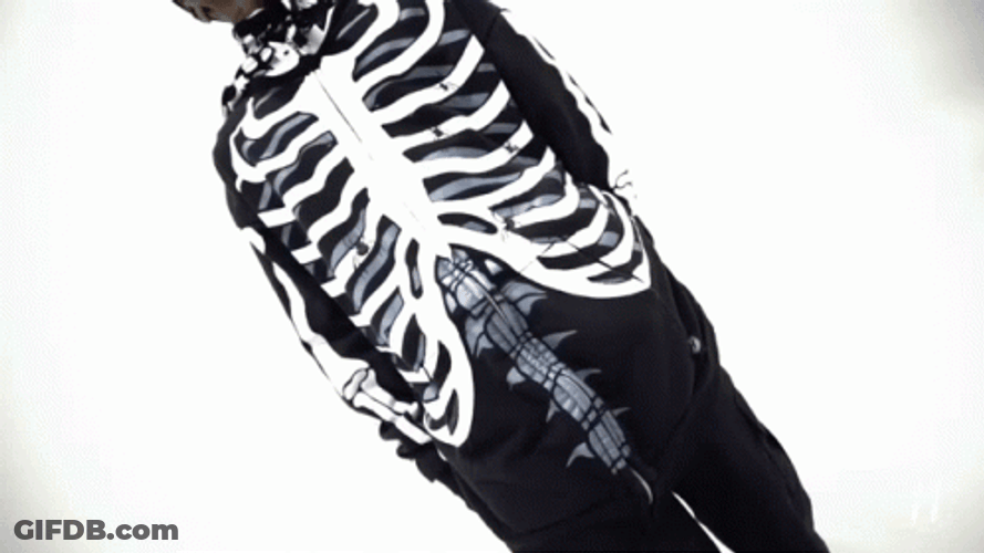 Sofaygo Skeleton Suit Stop Action GIF