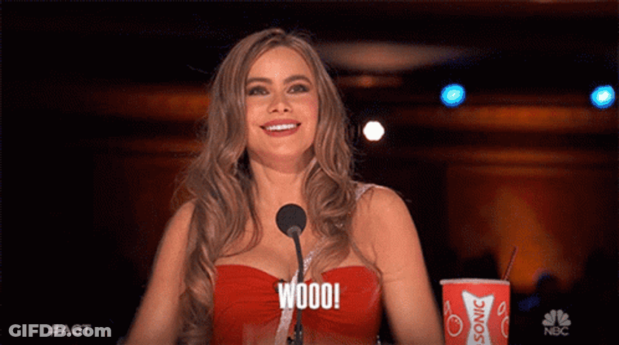 Sofia Vergara Happy Wooo GIF