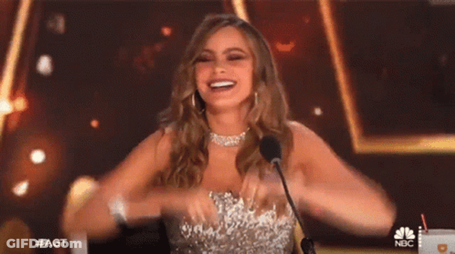 Sofia Vergara Raising Her Arms GIF