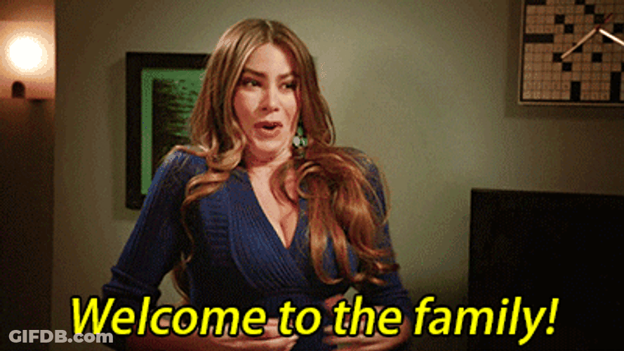 Sofia Vergara Welcoming Visitor From Modern Family GIF