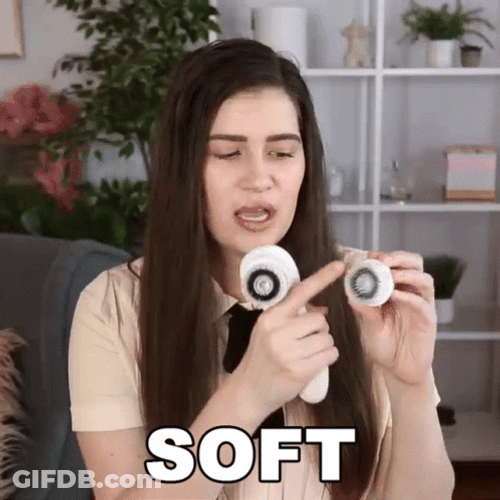 Soft Facial Cleansing Brush GIF