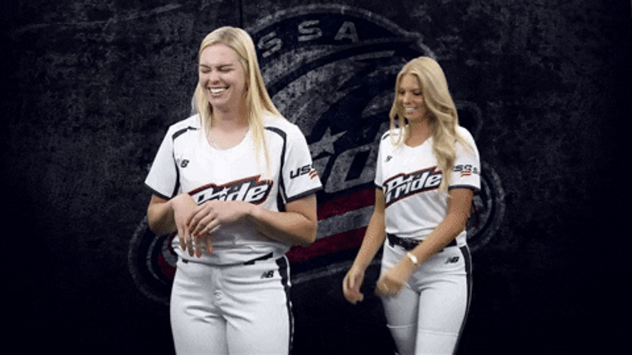 Softball Athlete Laughing Butt Slap GIF