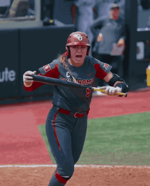 Softball Billie Boone Throwing Bat On Ground GIF