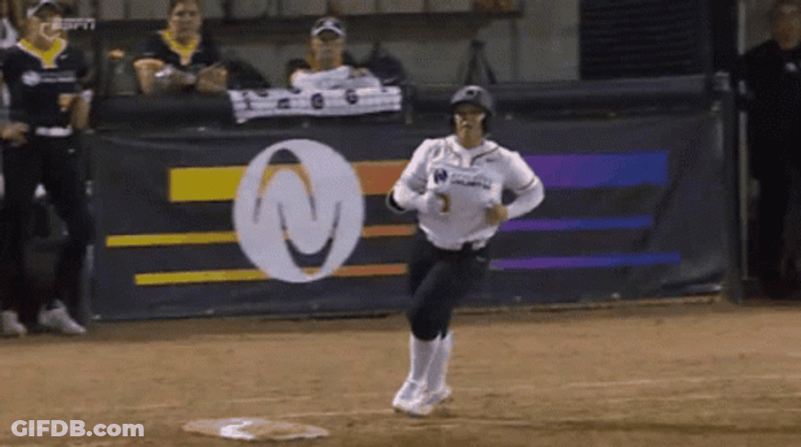 Softball Celebration Run Amanda Lorenz GIF