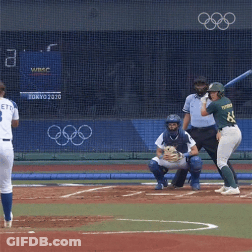 Softball Game Swing Miss Ball GIF