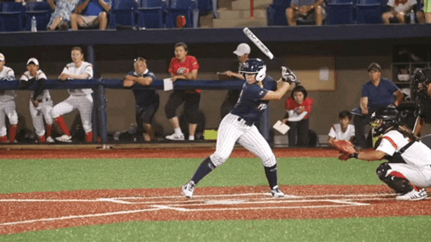 Softball Incredible Fast Pitch Ball Hit GIF