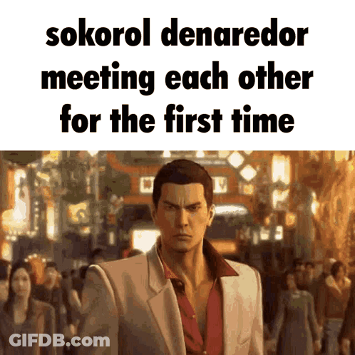 Sokorol Denaredor Meeting Each Other Man In Suit GIF