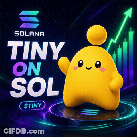 Solana Tiny Ad Yellow Character GIF
