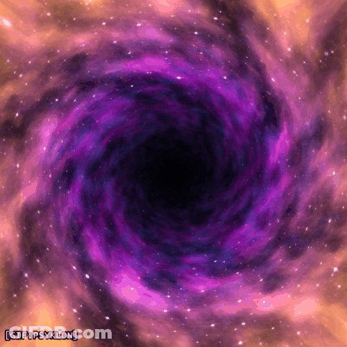 Solar System Black Hole Loop GIF