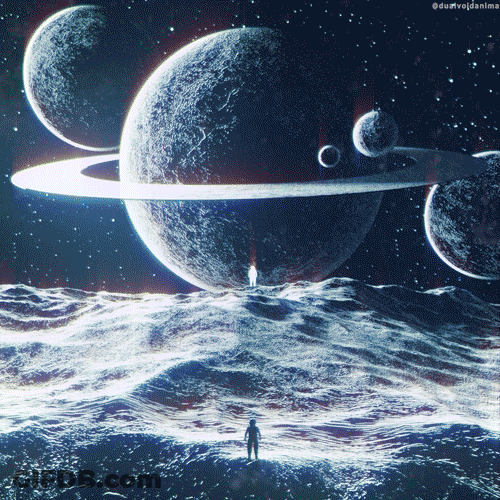 Solar System Illustration Loop GIF