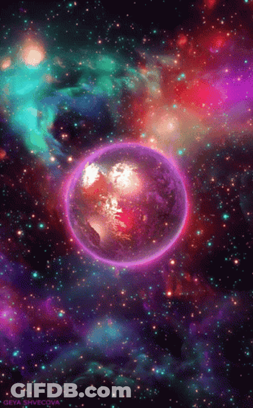 Solar System Nebula Aesthetic GIF