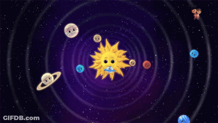 Solar System Planets Milky Way GIF