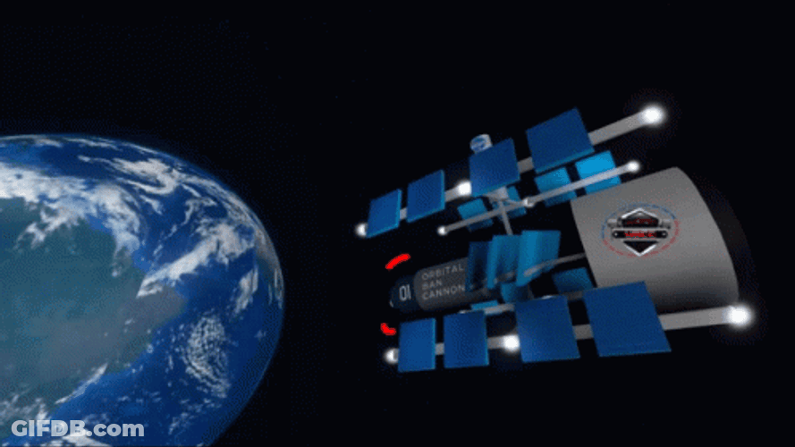 Solar System Space Laser Beams GIF