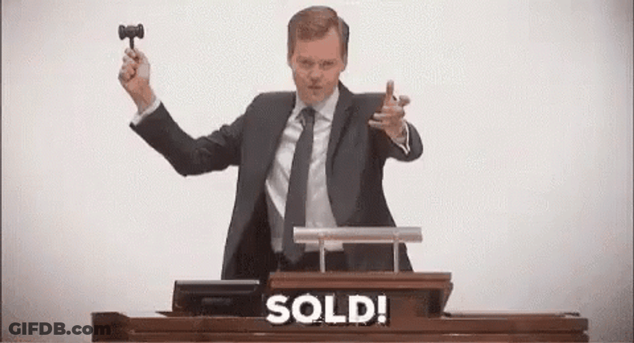 Sold Auctioneer With Gavel GIF