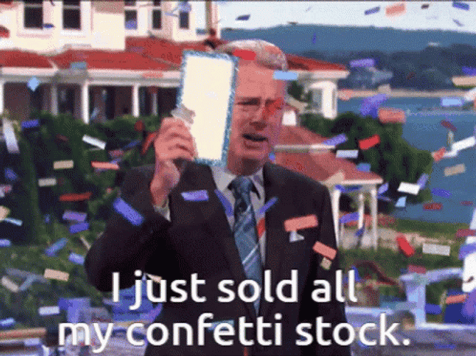 Sold Confetti Stock GIF