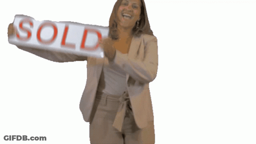 Sold House Happy Woman GIF