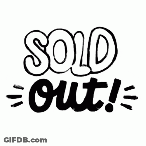 Sold Out Blinking Text GIF
