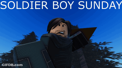 Soldier Boy Sunday Poster With Shield GIF