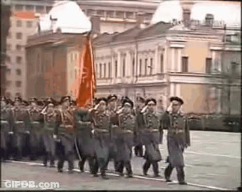 Soldier By Military Truck With LC License Plate GIF