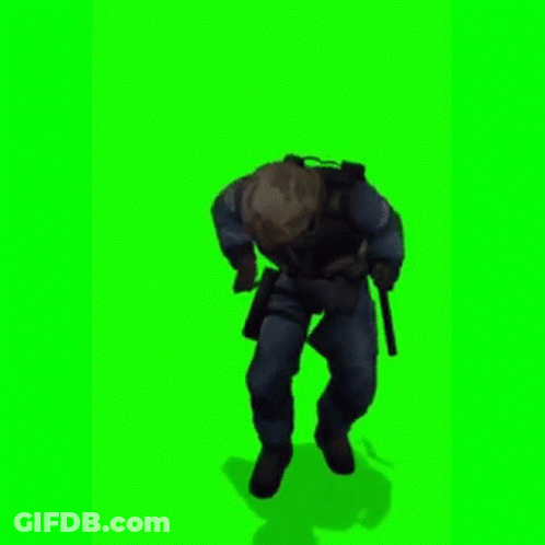 Soldier Dancing On Green Screen GIF