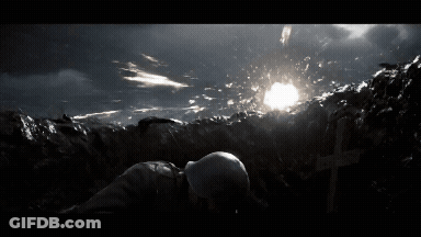 Soldier Holding Cross There Are No Atheists In Foxholes GIF