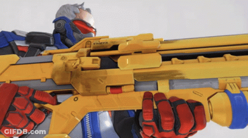 Soldier Holding Rifle With Number 1 GIF