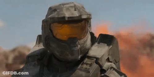 Soldier In Helmet And Goggles In Desert GIF