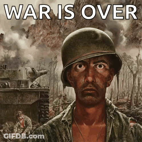 Soldier Poster War Is Over GIF