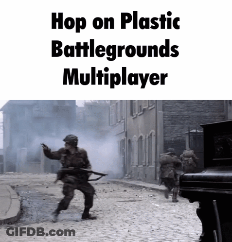 Soldier Running Hop On Plastic Battlegrounds Multiplayer GIF