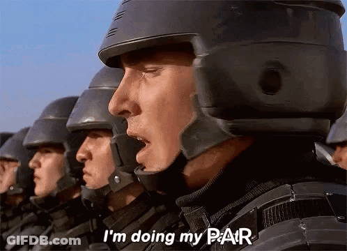 Soldier Saying I'm Doing My Pair GIF
