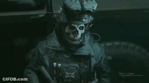Soldier Skull Face Asks Leswell Ghost Do You Have Hassan GIF