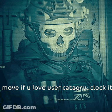 Soldier Skull Helmet Move If U Love User Cataqu Clock GIF