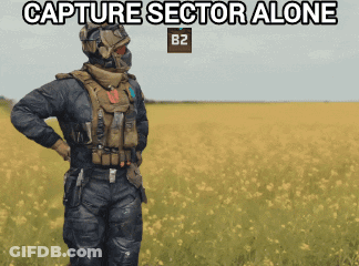 Soldier Standing In Field Saying Capture Sector Alone GIF