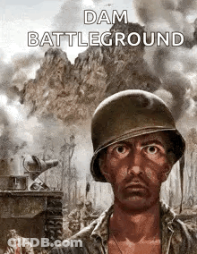 Soldier Wearing Helmet Dam Battleground GIF