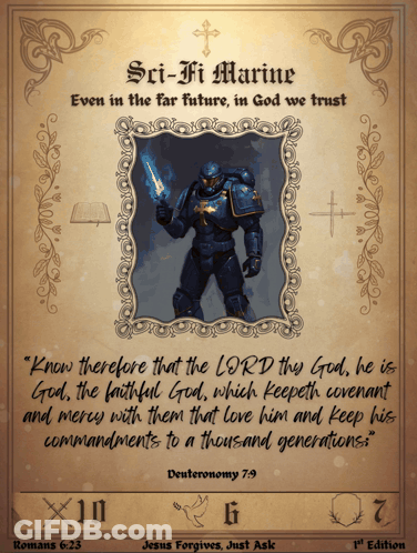 Soldier With Bible Verse GIF