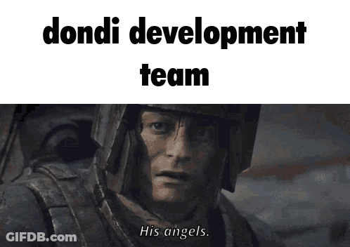 Soldier With Dondi Development Team Text GIF