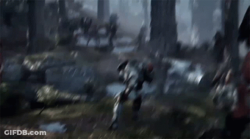 Soldier With F3 On Back In Video Game GIF