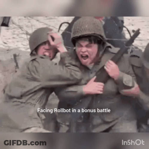 Soldiers Fighting In Bonus Battle GIF